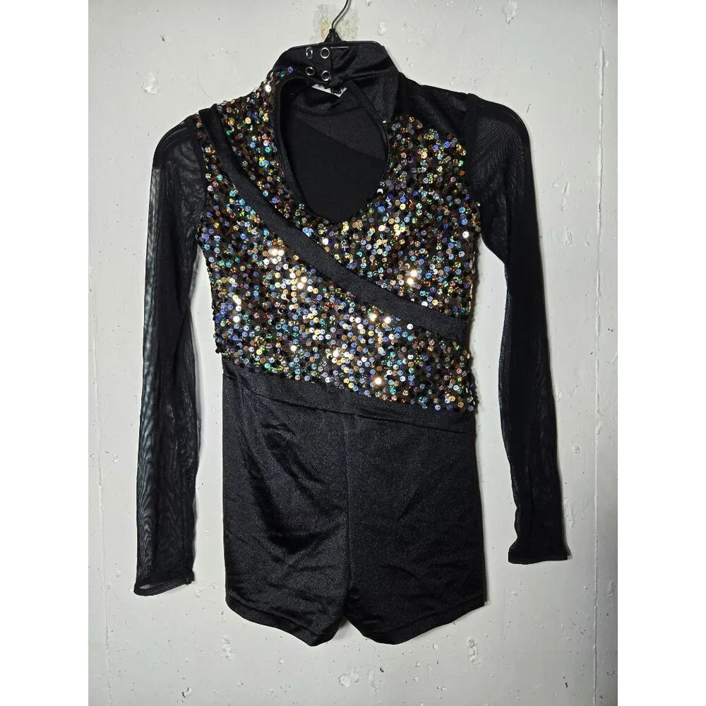 Weissman Ain't Nothing Wrong With‎ That Sequin Biketard Dance Costume Size LC